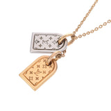LOUIS VUITTON ルイヴィトン ナノグラム シルバー/ゴールド金具 M63141 レディース GP ネックレス ABランク 中古 銀蔵