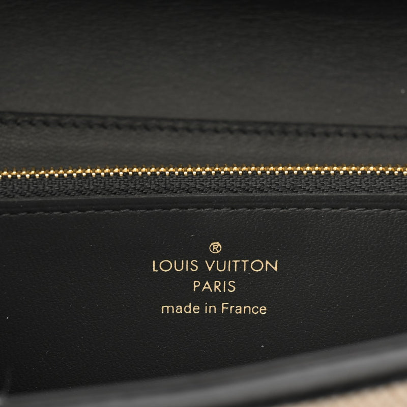 LOUIS VUITTON ルイヴィトン ポルトフォイユ カプシーヌ ベージュ/ブラック M81305 レディース キャンバス レザー 長財布 Aランク 中古 銀蔵