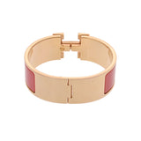 HERMES エルメス クリッククラック GM ピンク/ゴールド金具 レディース GP ブレスレット ABランク 中古 銀蔵