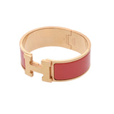 HERMES エルメス クリッククラック GM ピンク/ゴールド金具 レディース GP ブレスレット ABランク 中古 銀蔵