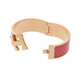 HERMES エルメス クリッククラック GM ピンク/ゴールド金具 レディース GP ブレスレット ABランク 中古 銀蔵