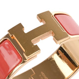 HERMES エルメス クリッククラック GM ピンク/ゴールド金具 レディース GP ブレスレット ABランク 中古 銀蔵