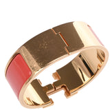 HERMES エルメス クリッククラック GM ピンク/ゴールド金具 レディース GP ブレスレット ABランク 中古 銀蔵