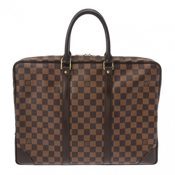 LOUIS VUITTON ルイヴィトン ダミエ ヴォワヤージュ ブラウン N41124 メンズ ダミエキャンバス ビジネスバッグ Bランク 中古 銀蔵