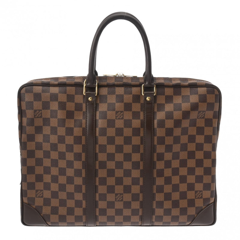 LOUIS VUITTON ルイヴィトン ダミエ ヴォワヤージュ ブラウン N41124 メンズ ダミエキャンバス ビジネスバッグ Bランク 中古 銀蔵