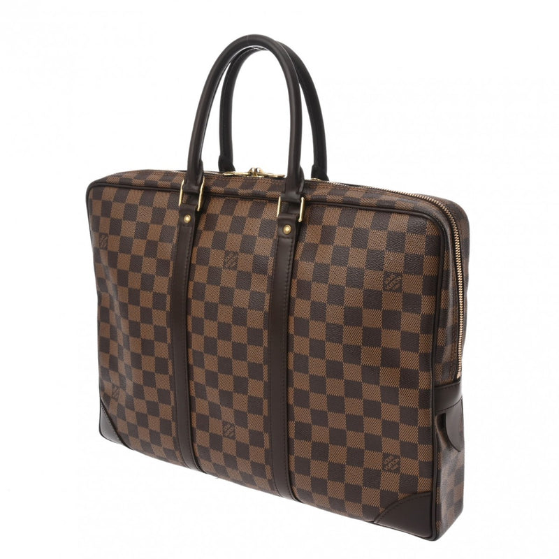 LOUIS VUITTON ルイヴィトン ダミエ ヴォワヤージュ ブラウン N41124 メンズ ダミエキャンバス ビジネスバッグ Bランク 中古 銀蔵