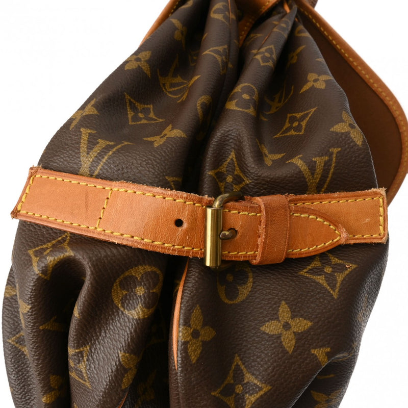 LOUIS VUITTON ルイヴィトン モノグラム ソミュール 35 ブラウン M42254 レディース モノグラムキャンバス ショルダーバッグ Bランク 中古 銀蔵