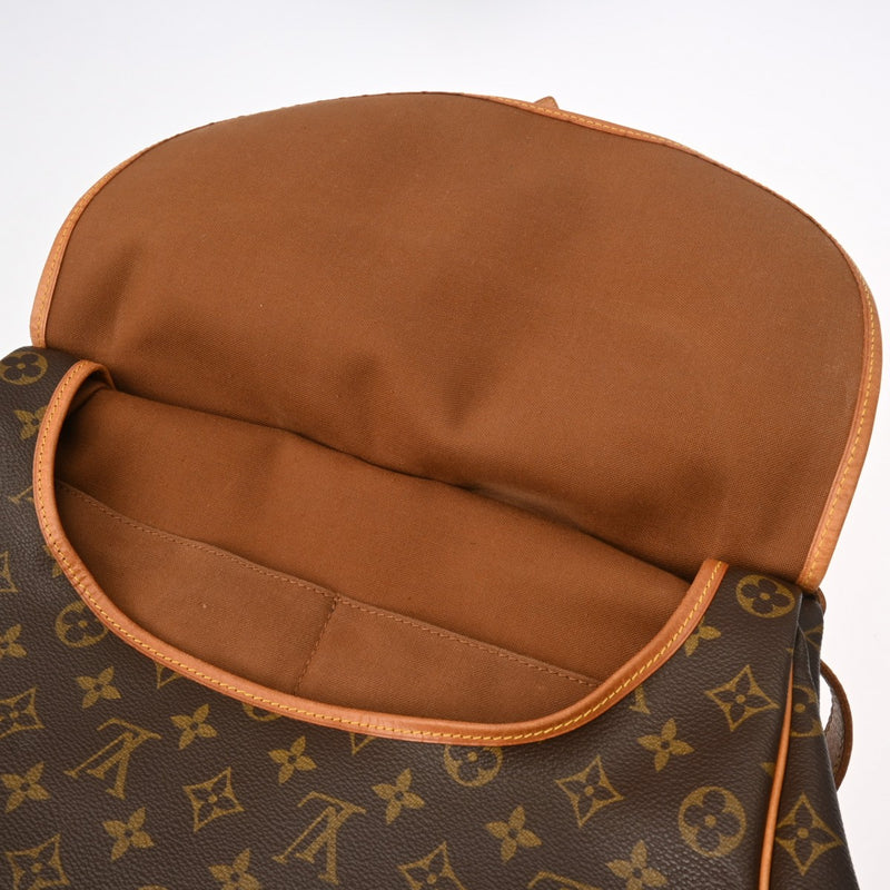 LOUIS VUITTON ルイヴィトン モノグラム ソミュール 35 ブラウン M42254 レディース モノグラムキャンバス ショルダーバッグ Bランク 中古 銀蔵