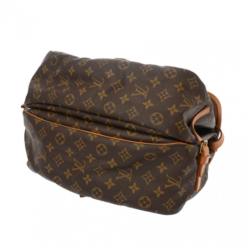 LOUIS VUITTON ルイヴィトン モノグラム ソミュール 35 ブラウン M42254 レディース モノグラムキャンバス ショルダーバッグ Bランク 中古 銀蔵