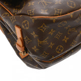 LOUIS VUITTON ルイヴィトン モノグラム ソミュール 35 ブラウン M42254 レディース モノグラムキャンバス ショルダーバッグ Bランク 中古 銀蔵