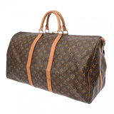 LOUIS VUITTON ルイヴィトン モノグラム キーポル バンドリエール 55 ブラウン M41414 ユニセックス モノグラムキャンバス ボストンバッグ Bランク 中古 銀蔵