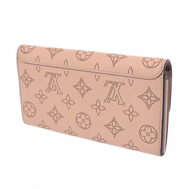 LOUIS VUITTON ルイヴィトン モノグラムマヒナ ポルトフォイユ イリス マグノリア M60145 RFIDタグ(ICチップ) レディース マヒナレザー 長財布 Aランク 中古 銀蔵