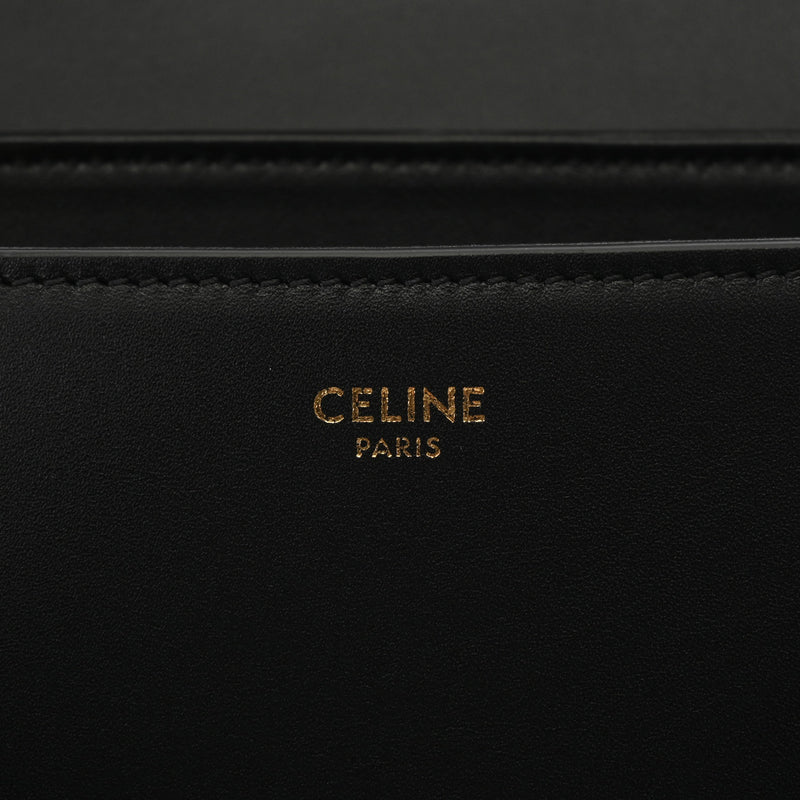 CELINE セリーヌ ティーン ニノバッグ 2WAYショルダー ブラック 118113 - レディース シャイニーカーフスキン ハンドバッグ 新同 中古 銀蔵