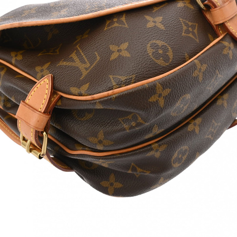 LOUIS VUITTON ルイヴィトン モノグラム ソミュール 30 ブラウン M42256 レディース モノグラムキャンバス ショルダーバッグ Bランク 中古 銀蔵