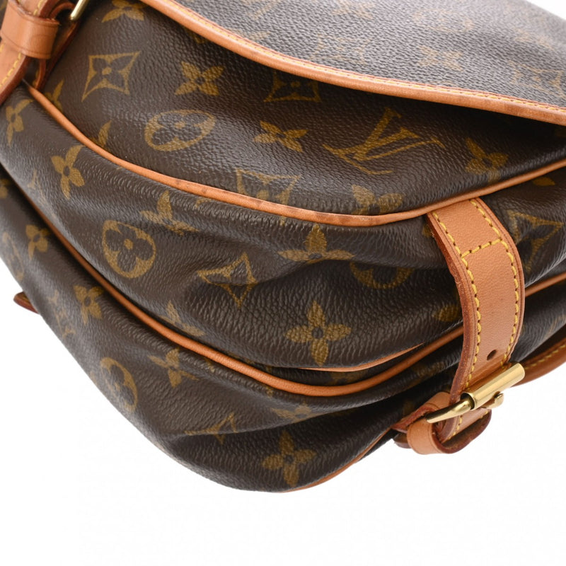 LOUIS VUITTON ルイヴィトン モノグラム ソミュール 30 ブラウン M42256 レディース モノグラムキャンバス ショルダーバッグ Bランク 中古 銀蔵