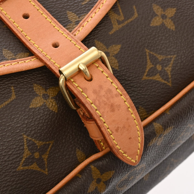 LOUIS VUITTON ルイヴィトン モノグラム ソミュール 30 ブラウン M42256 レディース モノグラムキャンバス ショルダーバッグ Bランク 中古 銀蔵