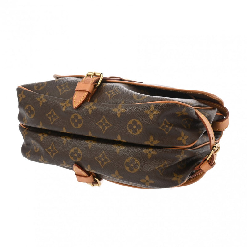 LOUIS VUITTON ルイヴィトン モノグラム ソミュール 30 ブラウン M42256 レディース モノグラムキャンバス ショルダーバッグ Bランク 中古 銀蔵