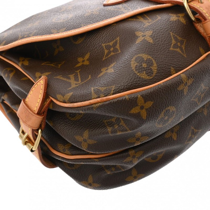 LOUIS VUITTON ルイヴィトン モノグラム ソミュール 30 ブラウン M42256 レディース モノグラムキャンバス ショルダーバッグ Bランク 中古 銀蔵