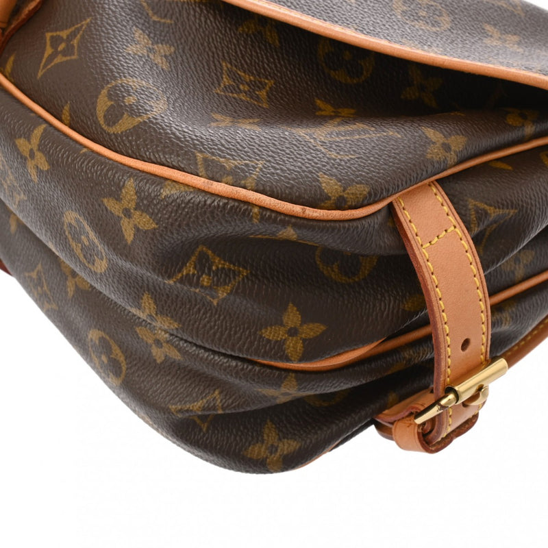 LOUIS VUITTON ルイヴィトン モノグラム ソミュール 30 ブラウン M42256 レディース モノグラムキャンバス ショルダーバッグ Bランク 中古 銀蔵