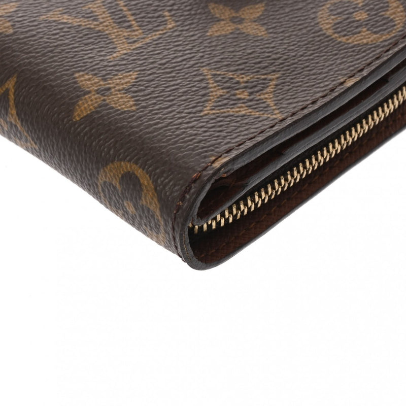 LOUIS VUITTON ルイヴィトン モノグラム コンパクトジップ  ブラウン M61667 ユニセックス モノグラムキャンバス 二つ折り財布 ABランク 中古 銀蔵