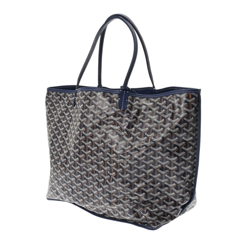 GOYARD ゴヤール アンジュ GM ネイビー レディース PVC/レザー トートバッグ ABランク 中古 銀蔵