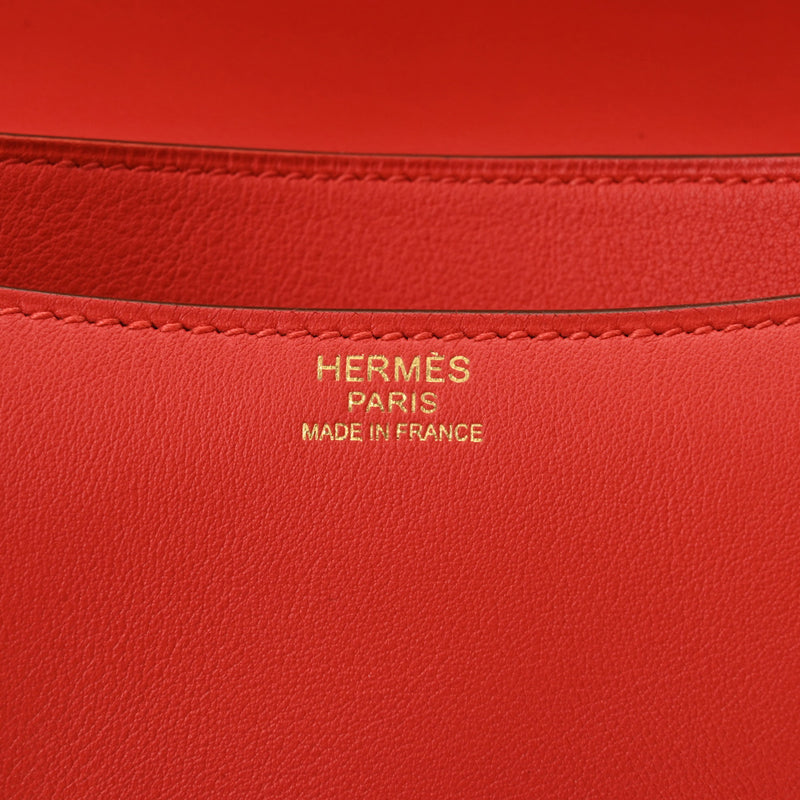 HERMES エルメス コンスタンス3 24 ルージュピヴォワンヌ A刻印(2017年頃) レディース ヴォースイフト ショルダーバッグ Aランク 中古 銀蔵