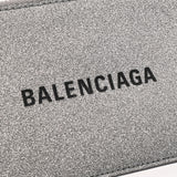 BALENCIAGA バレンシアガ エヴリデイ ロゴ ジップ付きコインカードケース シルバー 551990 ユニセックス レザー カードケース Aランク 中古 銀蔵