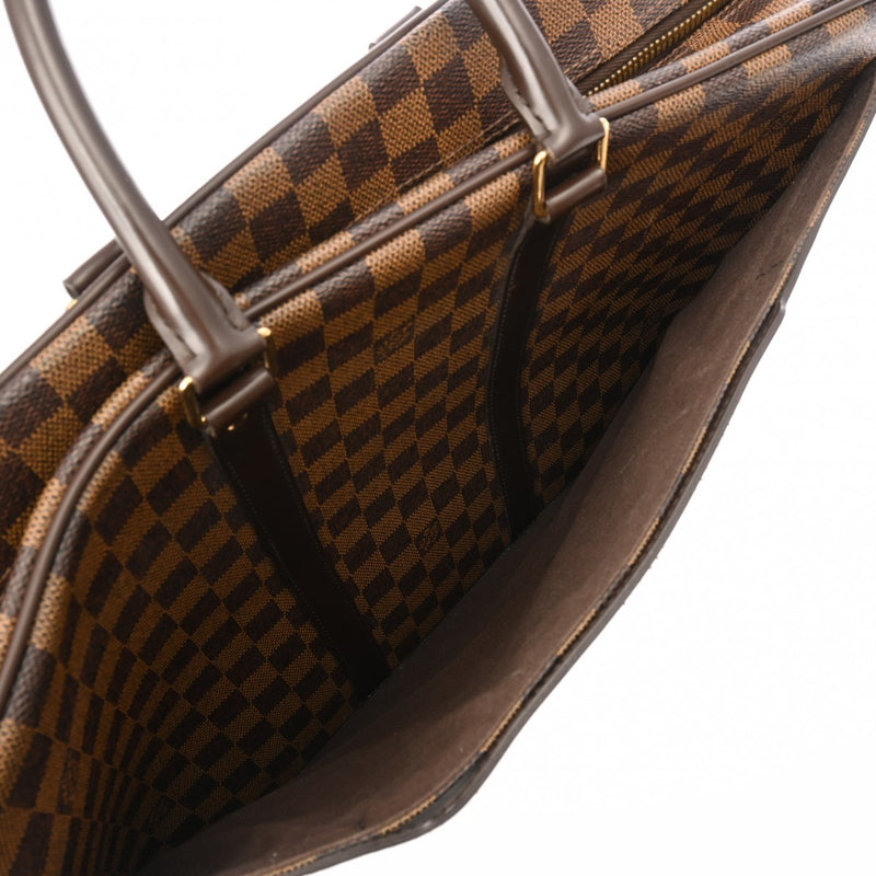 LOUIS VUITTON ルイヴィトン ダミエ ポルトドキュマンヴォワヤージュ ブラウン N41122 メンズ ダミエキャンバス ビジネスバッグ Bランク 中古 銀蔵