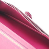 HERMES エルメス ベアン スフレ ローズパープル Z刻印(2021年頃) レディース アリゲーターリセ 長財布 ABランク 中古 銀蔵