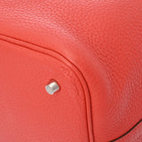 HERMES エルメス ピコタンロック MM  ルージュピヴォワンヌ □R刻印(2014年頃) レディース トリヨンクレマンス ハンドバッグ ABランク 中古 銀蔵
