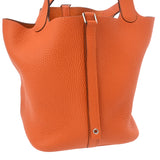 HERMES エルメス ピコタン ロック MM  オレンジ □P刻印(2012年頃) レディース トリヨンクレマンス ハンドバッグ ABランク 中古 銀蔵