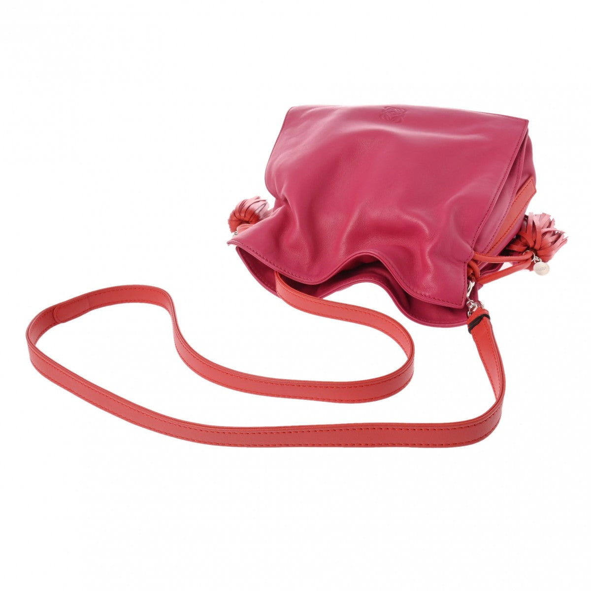 LOEWE　ロエベ　フラメンコミニ　ショルダーバッグ　ピンク ロエベフラメンコ ピンク シルバー金具 レディース レザー ショルダー