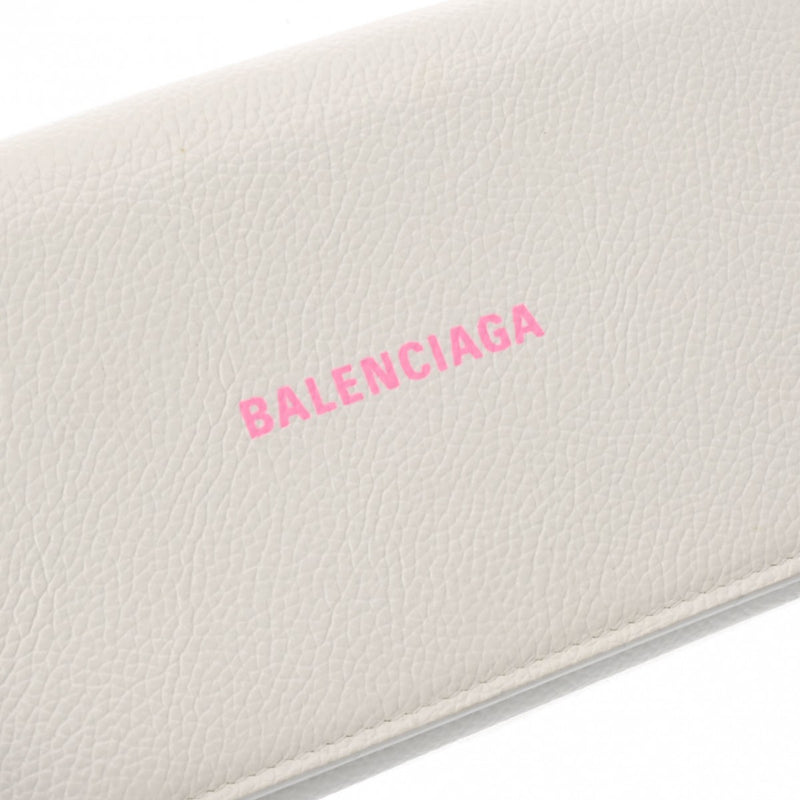 BALENCIAGA バレンシアガ エヴリデイ チェーンショルダー ホワイト 593785 レディース レザー ショルダーバッグ ABランク 中古 銀蔵