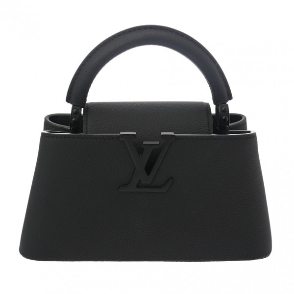 LOUIS VUITTON ルイヴィトン カプシーヌ EW MINI 2WAY ショルダー オールブラック M23955 レディース マットカーフレザー ハンドバッグ 新同 中古 銀蔵