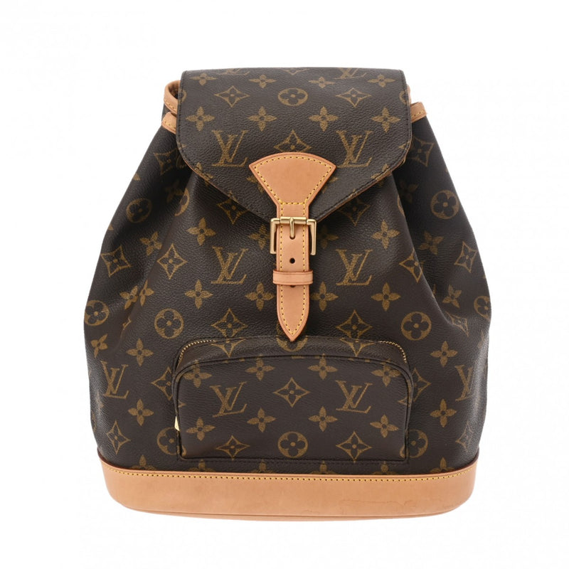 LOUIS VUITTON ルイヴィトン モノグラム モンスリ MM ブラウン M51136 レディース モノグラムキャンバス リュック・デイパック ABランク 中古 銀蔵