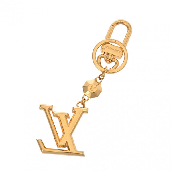 LOUIS VUITTON ルイヴィトン ポルトクレ LV ファセット キーリング バッグチャーム ゴールド M65216 ユニセックス GP キーホルダー ABランク 中古 銀蔵