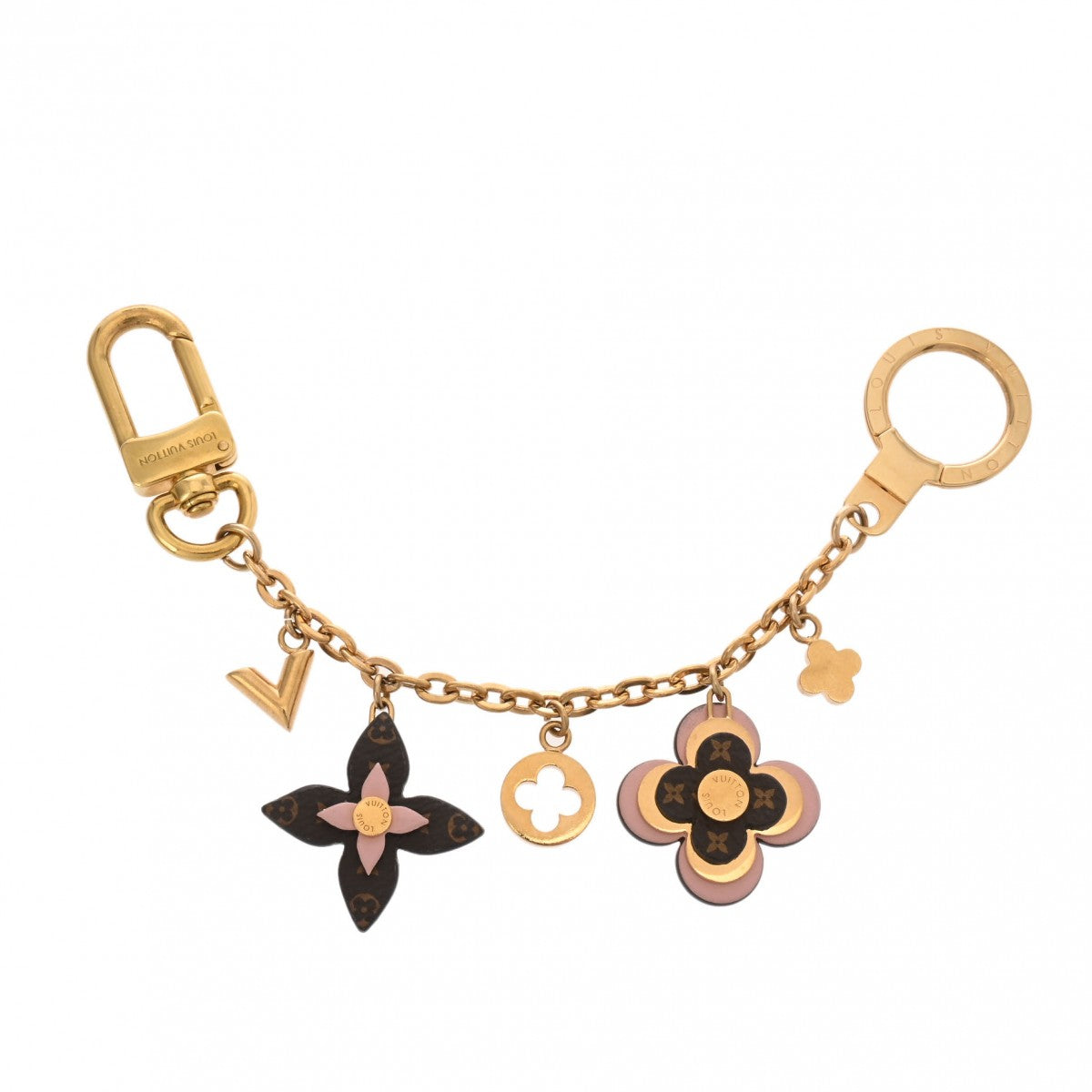 duffyrose様 リクエストルイヴィトンチャーム ルイヴィトンバッグチャーム チェーン ブルーミングフラワー ブラウン