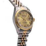 ロレックス デイトジャスト 10Pダイヤ 69173G L番(1990年頃製造) シャンパン/ダイヤモンド レディース 腕時計 自動巻き 中古 銀蔵