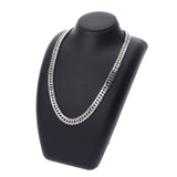 no brand ノーブランド 六面ダブル 喜平ネックレス Pt850 150.5g シルバー ユニセックス Pt850プラチナ ネックレス Aランク 中古 銀蔵