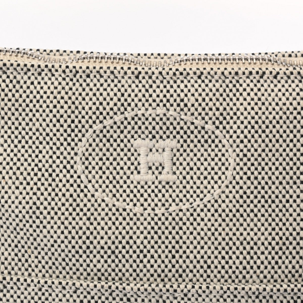 エルメス ポーチ MM 14142 グレー レディース キャンバス ポーチ