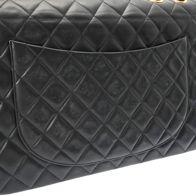 CHANEL シャネル デカマトラッセ  チェーンショルダー ブラック A01094 レディース ラムスキン ショルダーバッグ Bランク 中古 銀蔵