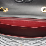 CHANEL シャネル デカマトラッセ  チェーンショルダー ブラック A01094 レディース ラムスキン ショルダーバッグ Bランク 中古 銀蔵