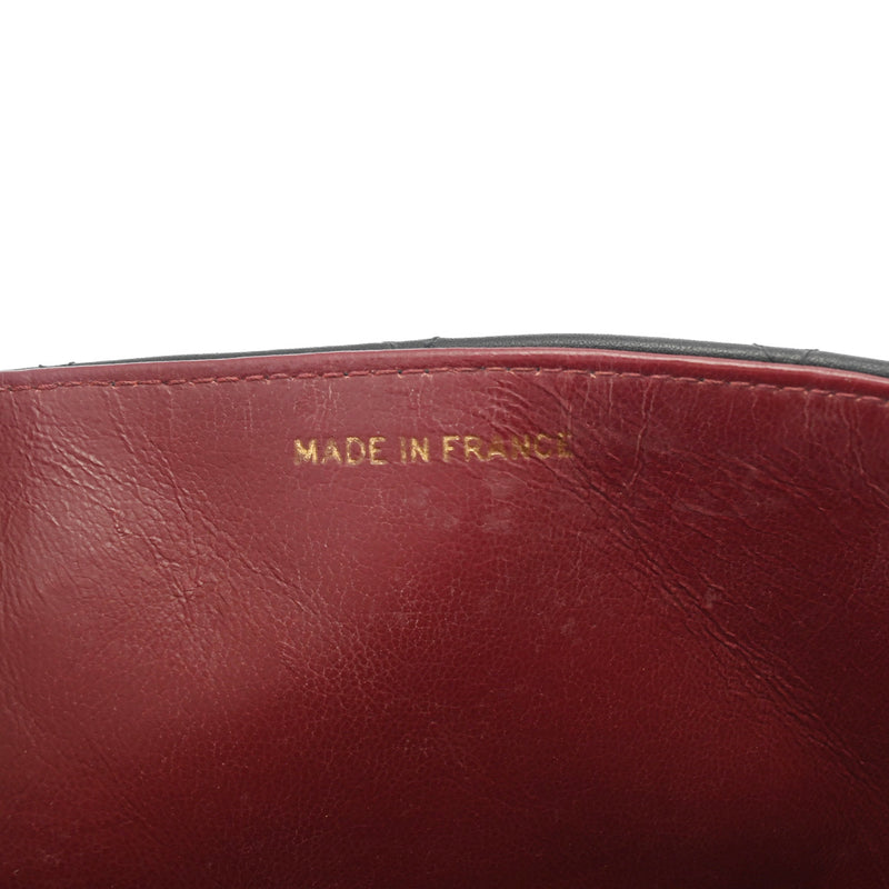 CHANEL シャネル デカマトラッセ  チェーンショルダー ブラック A01094 レディース ラムスキン ショルダーバッグ Bランク 中古 銀蔵