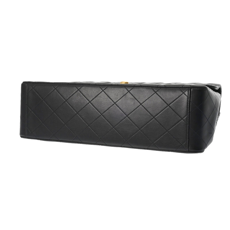 CHANEL シャネル デカマトラッセ  チェーンショルダー ブラック A01094 レディース ラムスキン ショルダーバッグ Bランク 中古 銀蔵