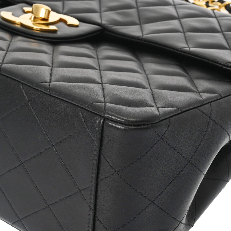 CHANEL シャネル デカマトラッセ  チェーンショルダー ブラック A01094 レディース ラムスキン ショルダーバッグ Bランク 中古 銀蔵