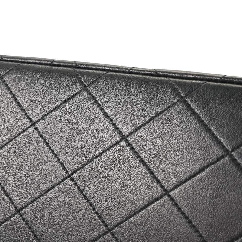 CHANEL シャネル デカマトラッセ  チェーンショルダー ブラック A01094 レディース ラムスキン ショルダーバッグ Bランク 中古 銀蔵