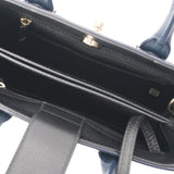 CHANEL シャネル ネオエグゼクティブ トート ミニ 2WAY ブラック/ネイビー A69929 レディース レザー ハンドバッグ Aランク 中古 銀蔵