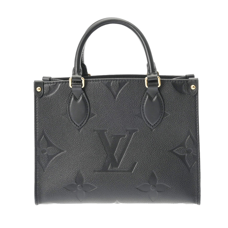 LOUIS VUITTON ルイヴィトン モノグラムアンプラント オンザゴー PM 2WAY ノワール M45653 レディース レザー ハンドバッグ Aランク 中古 銀蔵