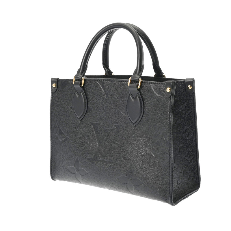 LOUIS VUITTON ルイヴィトン モノグラムアンプラント オンザゴー PM 2WAY ノワール M45653 レディース レザー ハンドバッグ Aランク 中古 銀蔵