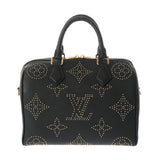LOUIS VUITTON ルイヴィトン モノグラムアンプラント スピーディバンドリエール 25 スタッズ 2WAY ブラック M46736 レディース レザー ハンドバッグ 新同 中古 銀蔵